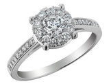 2/3 Carat (ctw H-I, I1-I2) Diamond Engagement Ring in 14K White Gold